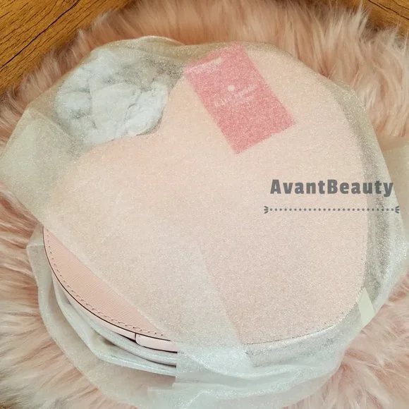 NWT Kate Spade Love Shack Heart Crossbody Purse Leather Chalk Pink Light $329 - Picture 3 of 6